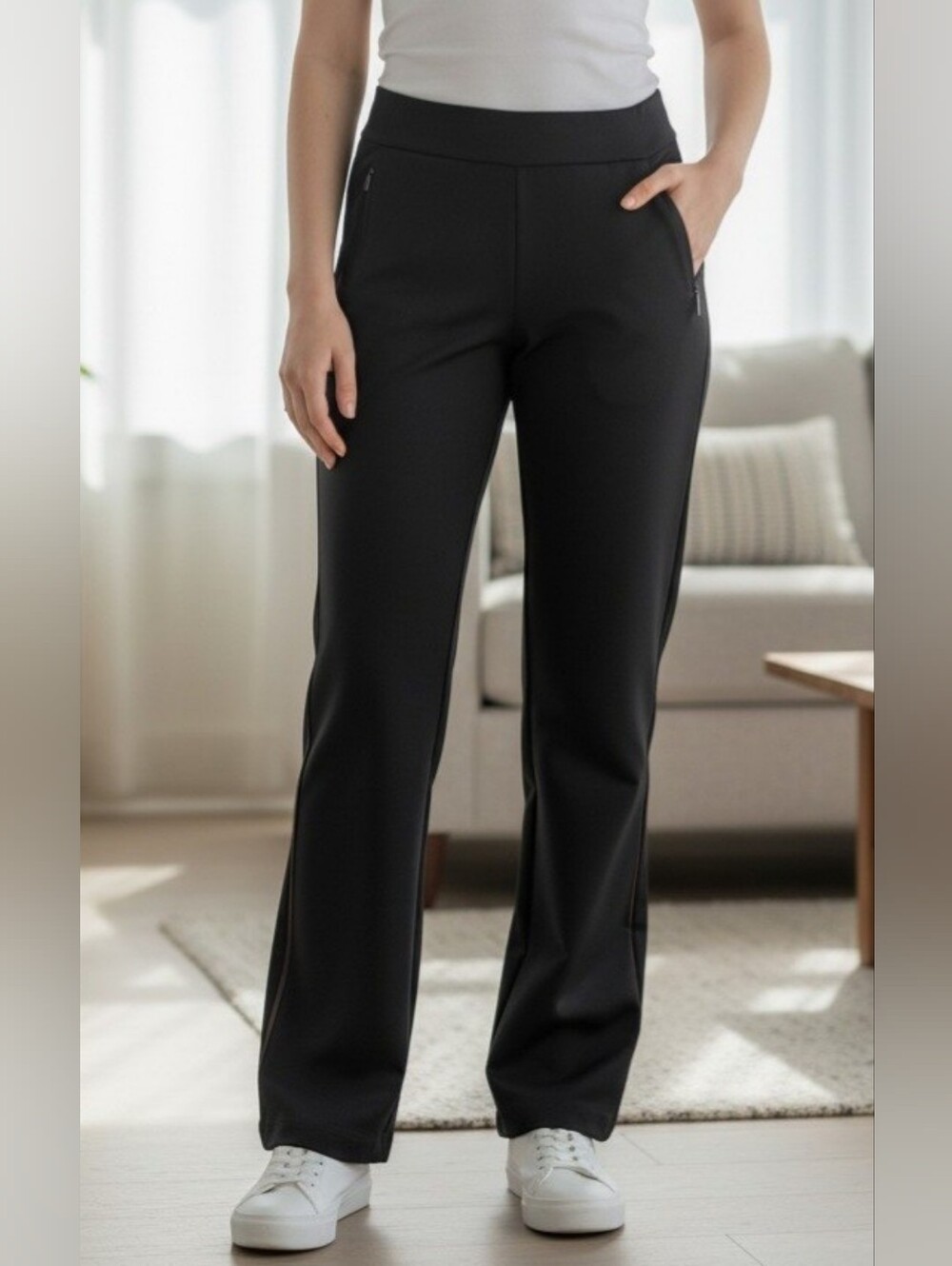 Tail Black Boot-Cut Stretch Pants